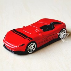 仿真合金跑車模型玩具車 1/64比例紅色賽車, 紅色, 1個