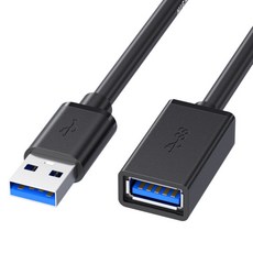 USB 3.0 연장 케이블 USB 케이블 고속 3.0 USB 연장 코드 남성-여성 데이터 전송 마우스 노트북과 호환 가능, 3) 5m