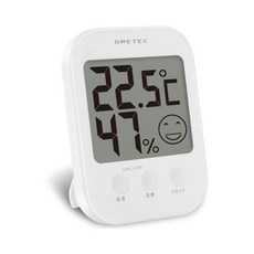 dretec 디지털 온도 습도계 옵시스 화이트 O-230WT, 1개