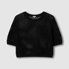 JAJU 여 크로쉐 반팔 니트 J115202105099 650285