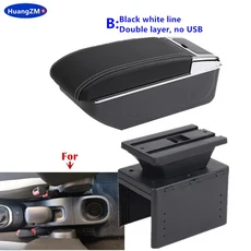 피타 자동차 팔걸이 박스 SI 500L 용 센터 콘솔 보관함 개조 부품 액세서리, [06] B white line NO USB, 1개