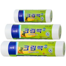 크린랲 크린롤백 200매X3개 총 600매 미니+중+대+수세미, 1세트