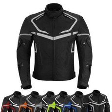 SAGA MOTO 남성용 오토바이 재킷 방수 CE 아머 바이커용 남성용 코트 (미국 알파 라지 레귤러 레귤러 블랙), M, 블랙