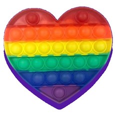 키즈캠핑 선물용 손장난감 톡톡 누르는 푸시팝/ 뽁뽁이장난감 누르기배틀 멍때리기, 3개, 2.하트