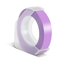 Dymo 라벨 테이프용 3D 플라스틱 테이프 Motex E101 E202 수동 타자기 12965 1610 메이커용 9mm, Macaron Purple