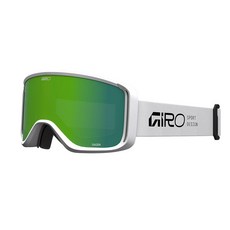 Giro Sagen 성인용 스노우 고글 - 울트라 블랙/옐로우 렌즈가 있는 레드 플로우 스트랩 212470, 화이트 스택 - 로덴 그린