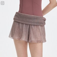 텍스처 기모 발레 타이파 쇼츠 Typha 하이웨스트 2025SS07블랙골드SM 프리사이즈