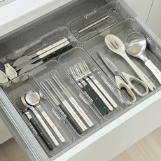 사이즈 조절형 주방 수저 서랍 정리함 3type, 1개, 조절형서랍트레이-S(소)단품