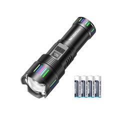 微笑鯊 SD-5980 SD-5981 強光遠射手電筒 LED 變焦手電, 4電 短款 微笑鯊 SD-5980, 1個