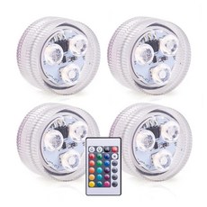 수영장 수중 방수 색상 변경 원격 플로팅 라이트, 01 4PCS 3Light 1PC RC, 1개
