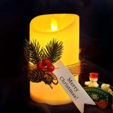 포포샵 흔들리는 LED 무드등 캔들 + 건전지 세트 전자초 크리스마스 장식 소품, 중