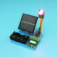偉益直銷 太陽能光伏發電儲能實驗 STEM科技小製作 物理手作玩具 兒童科學教具, 1個, 紅色燈款
