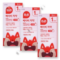 비앤비 베이비 오랄크린 액상형 유아 구강세정제, 사과향, 3개