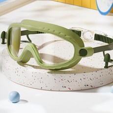 멜로우두두 어린이 스윔고글 물안경 유아 물놀이 수경, 그린, 1개