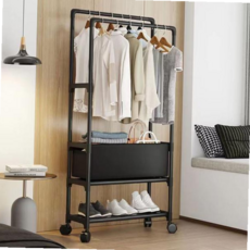 간이 키큰옷장 더블 원룸 틈새 옷장 드레스룸 조립식 수납 행거 59000EA 1EA, 블랙