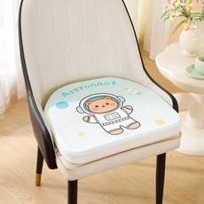 의자 높이 보조 쿠션 U자형 착석 보조 방석 두툼한 키높이 방석, 우주 곰 얇은 5cm