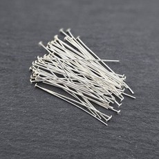 비즈톡 [SVT-1-33]순은부자재 실버925 실버T핀 0.5x30mm 순은티핀