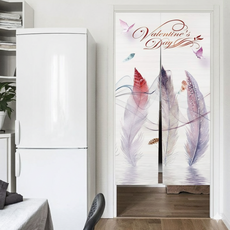 홈앤힐링 문 가림막 커튼 업소용 주방 가리개커튼 압축봉 포함