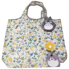 My Neighbor Totoro 龍貓環保購物袋, 灰色龍貓(嘻笑),拉鍊款，附掛勾