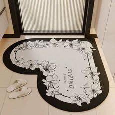 규조토 모서리 주방 주방매트 모서리매트 작 소프트, 1개, I. 나팔꽃 하트