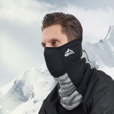야외활동 보온 일체형 겨울 스포츠 라이딩 방한 목토시 등산 운동 넥워머 멀티스카프 자전거 넥마스크 야외작업 sur+60314hR, 기본형 블랙