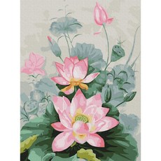 台灣小畫家 數字油畫 30x40cm有框DIY裝飾畫 木質內框, 1個