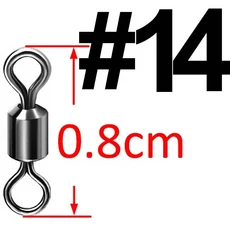 50pcs 베어링 회전 낚시 커넥터 스테인레스 스틸 잉어 태클 스냅 Fishhook 루어 솔리드 링, 04 size 3
