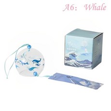 풍경 바람 종소리 일본 수제 유리 Furin 홈 장식 스파 주방 사무실 사쿠라 벚꽃 패턴, 옵션05) A6