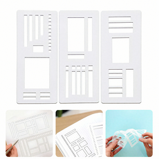 루베이 DIY 만능 서식 템플릿 빠른 그리기 향상 작업 능률 기획서/노트/핸드메이드 용, A, 3개