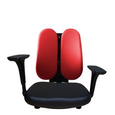 체어민 CM006 국산 5단 높이조절 팔걸이 좌식의자 듀얼 등받이 기본형 발포방석, 03.레드_가죽(006BK17RD)