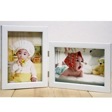 양면접이액자 가로 세로 혼합형 사진액자박스화이트, 가로+세로접이/(A33)박스화이트-8*10인치, 1개