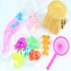 낚시놀이세트 아기낚시장난감, 핑크