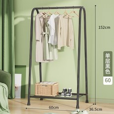 초등학생 어린이용 행거 스탠드 옷장 옷걸이 미니행거 키즈방 행거 심플 인테리어 드레스룸 이동식 행거 옷걸이, 60 단층 메쉬 블랙 큰