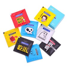 肥婆奶奶 套套濕紙巾 把妹神器 寵物濕紙巾 濕紙巾 惡搞 保險套濕紙巾 整人玩具 擦手巾 拋棄式紙巾, 1個