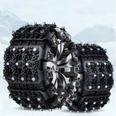 YACOODA 겨울 스노우 체인 아웃도어 눈길 빙판길 미끄럼방지 자동차 SUV 통용 우레탄 논슬립 합금강 스파이크 타이어 체인 블랙, 8개
