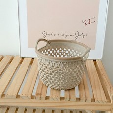 家用髒衣籃收納筐 臥室洗衣籃, 淺咖色小號