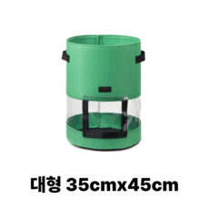 감자 블루베리 부직포 감자 화분 농작물 키우기 360도 관찰 투명화분, 그린, 1개