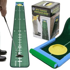 ZEN GOLF推桿練習墊，室內高爾夫訓練，距離標記輔助線，便攜式推桿墊, Zen golf推桿果嶺, 1個