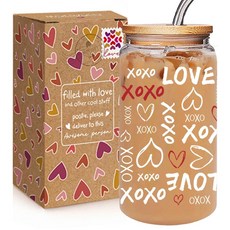 ECLATIS 여성 여자 친구 아내 엄마를 위한 재미있는 발렌타인 데이 유리 컵 특별한 선물 신부를 결혼 남편이 아내를 로맨틱한 약속 여성 연인을 기념일 생일 커플 성인, love