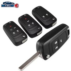 쉐보레 호환 스파크 아베오 트랙스 라세티 프리미어 크루즈 올랜도 말리부 알피온 임팔라 오펠 복스홀 인시그니아 아스트라 J 접이식 키 교체용 키 케이스, 1개, 4버튼