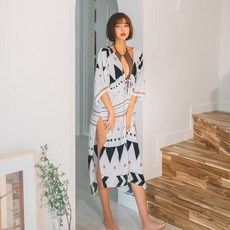 HERRINGBONE 女款印花沙灘罩衫 Monokini Resort S112