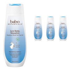 바보보타니컬스 라이스 레펠 샴푸 파워풀 올 내추럴 티 트리 블렌드 글루텐 프리, 237ml, 4개