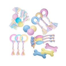 耐咬潔牙寵物玩具 紓壓互動磨牙玩具 藍色 1個 12*6cm 小刺骨頭