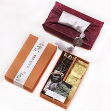 행복한 홍삼 국산 고려 홍삼 정과50g+홍삼 절편80g 답례품 선물 세트 보자기(레드+노리개) 쇼핑백 포함, 130g, 1개, 감사합니다