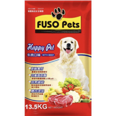 [免運 現貨]福壽 哈比 HAPPY 成犬狗飼料 (牛肉口味)-13.5kg, 1個