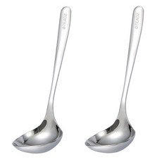 길컴퍼니 스텐 국물 대왕 숟가락 미니국자 RJ15D B타입 2개, B타입- 20cm (2개)