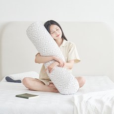냉감 바디필로우 임산부 안고자는 긴 베개 롱쿠션 죽부인, 화이트 화이트