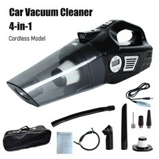 차량용 무선 초강력 청소기 진공 타이어 공기 주입기 강력한 흡입력 휴대용 가정용 다기능 조명 포함, 2)Wireless