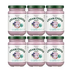 복음자리 식물성 블루베리 크림치즈, 190g, 6개