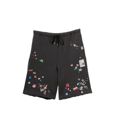 메종미하라야스히로 그래픽 장식 팬츠